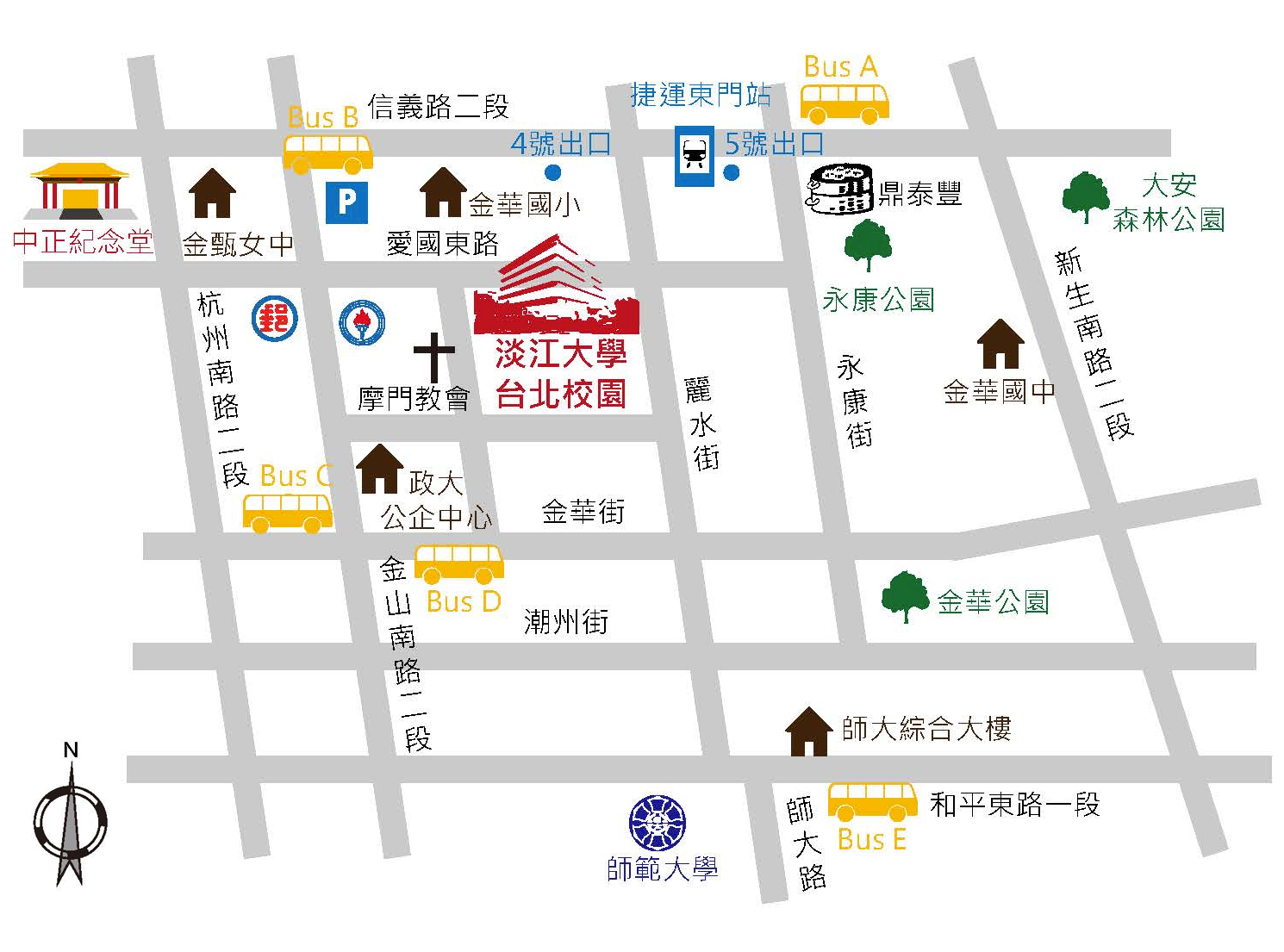 台北校園路線圖
